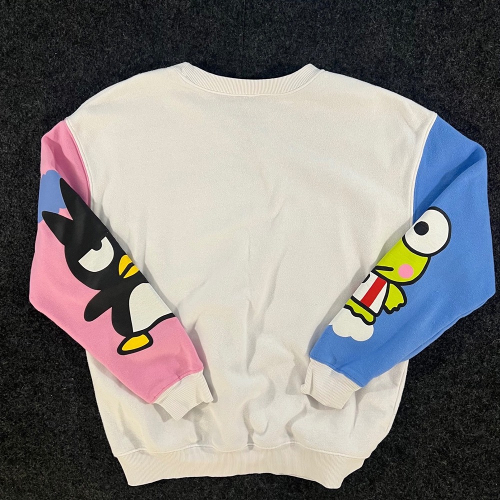 Sanrio Hello Kitty Sweatshirt Womens Small White Keroppi Badtz-Maru Kawaii Y2K - Picture 3 of 6
